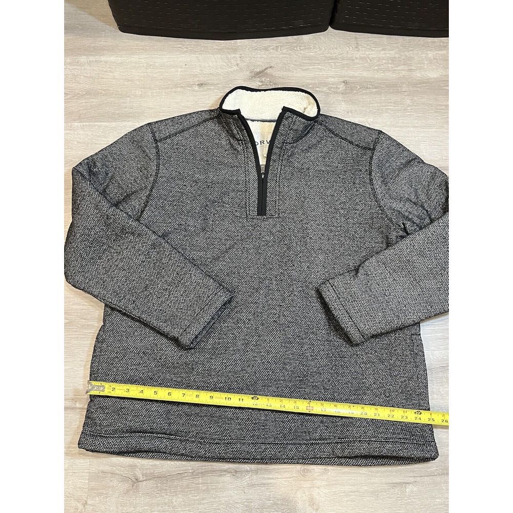 Orvis Men's Fleece Lined Quarter 1/4‎ Zip Pullover Sweater, Gray Size Large - Picture 3 of 6